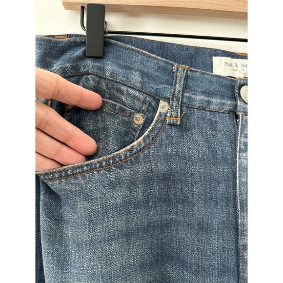 Rag & Bone Miramar Wide Leg Jeans Women Size 26 Blue Denim Medium Wash 5-Pockets - Picture 10 of 12